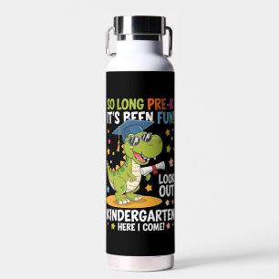 Pre K Graduate Kindergarten Dinosaur T Rex Water Bottle