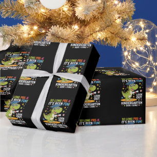 Pre K Graduate Kindergarten Dinosaur T Rex Wrapping Paper