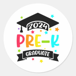 Pre K Graduate Preschool 2024 Graduation Gifts Classic Round Sticker