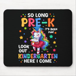 Pre-k Graduation 2025 Unicorn Girl Kindergarten He Mouse Mat