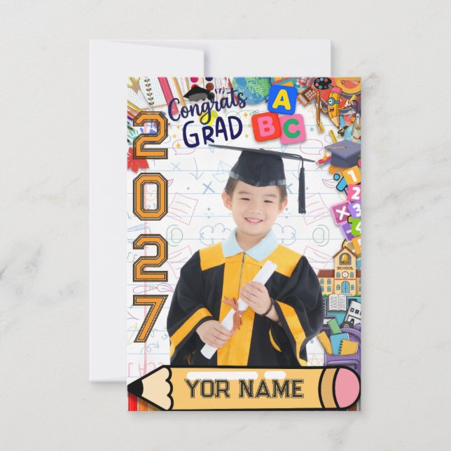 Pre-K Graduation Commencement  Invitation (Front)
