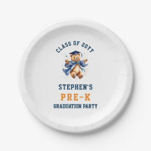 Pre-K Graduation Cute Teddy Party Paper Plate