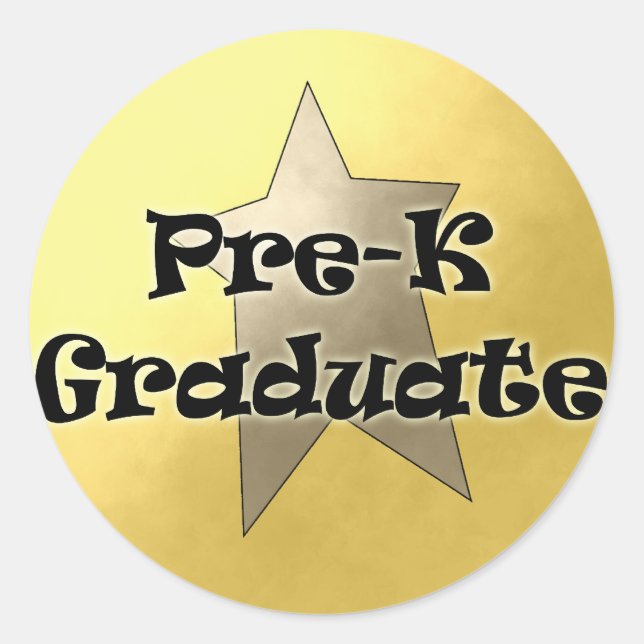 Pre-K Graduation Gifts Classic Round Sticker (Front)