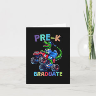 Pre-k Graduation Monster Truck Dinosaur Boys Kids  Card