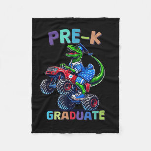 Pre-k Graduation Monster Truck Dinosaur Boys Kids Fleece Blanket