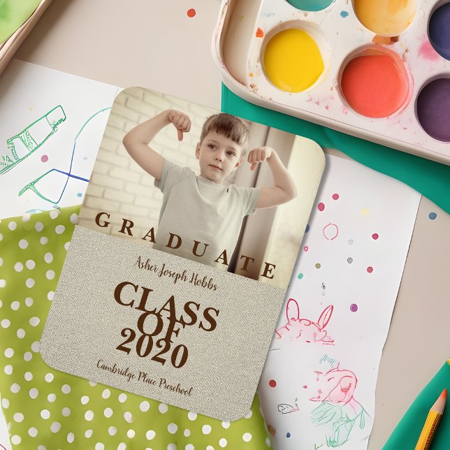 Pre-K Graduation Simple Photo Shandy Textile Magnet (Creator Uploaded)