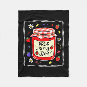 Pre-k is jam strawberry pre-k teacher girls kids fleece blanket