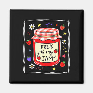 Pre-k is jam strawberry pre-k teacher girls kids magnet