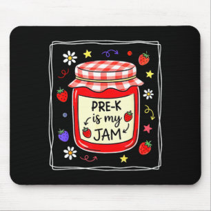 Pre-k is jam strawberry pre-k teacher girls kids mouse mat