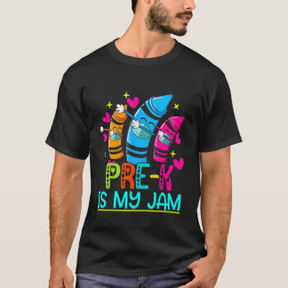 Pre k is my jam Teacher Student  100 Days Smarter T-Shirt