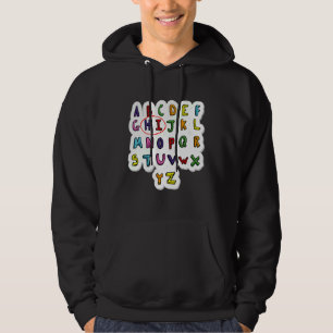 Pre K Kindergarten Hi Alphabet Back To School Teac Hoodie