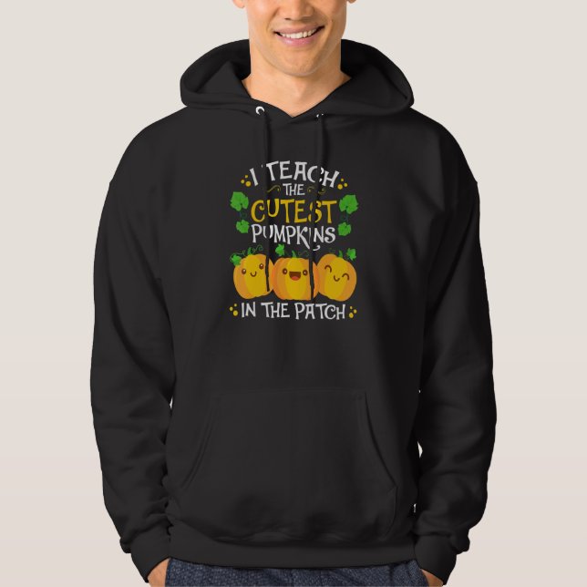Pre K Kindergarten Teacher Halloween I Teach Cutes Hoodie (Front)