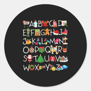 Pre-k Kindergarten Teachers Students Kids Christma Classic Round Sticker