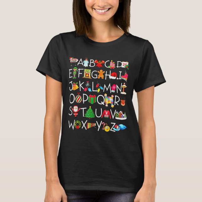 Pre-k Kindergarten Teachers Students Kids Christma T-Shirt (Front)