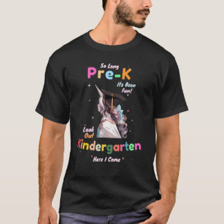 Pre-K Kindergarten Unicorn Graduation College Hig T-Shirt