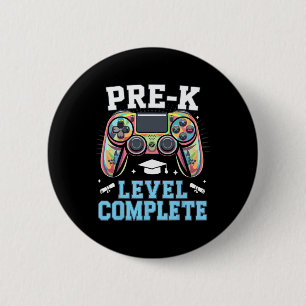 Pre-k Level Complete Last Day Of School Gamer Grad 6 Cm Round Badge