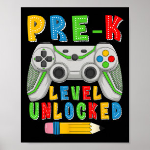 Pre-k Level Unlocked Ck To School Boys Pre-kinderg Poster