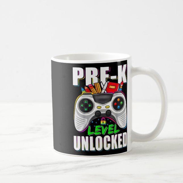 Pre-k Level Unlocked Gamer First Day Of School Boy Coffee Mug (Right)