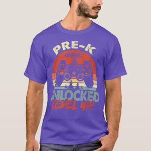 Pre K Level Unlocked Video Game Back to School Boy T-Shirt