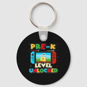 Pre-k Level Unlocked Video Gamer Boys Kids Ck To S Key Ring