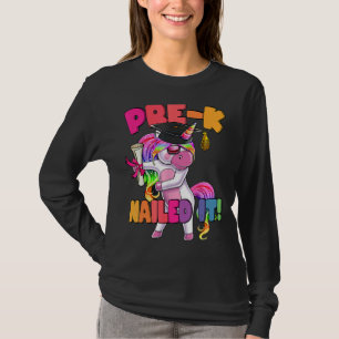 Pre K Nailed It Dabbing Unicorn Last Day Of School T-Shirt