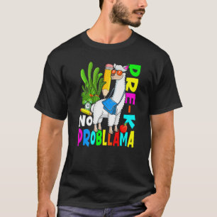 Pre K No Prob Llama Back To School First Day 2 T-Shirt