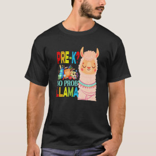 Pre K No Prob Llama Back To School First Day T-Shirt