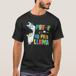 Pre K No Prob Llama Back To School Teacher T-Shirt