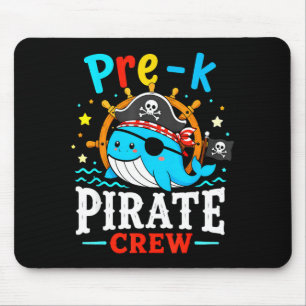 Pre-k pirate crew whale teacher student halloween mouse mat