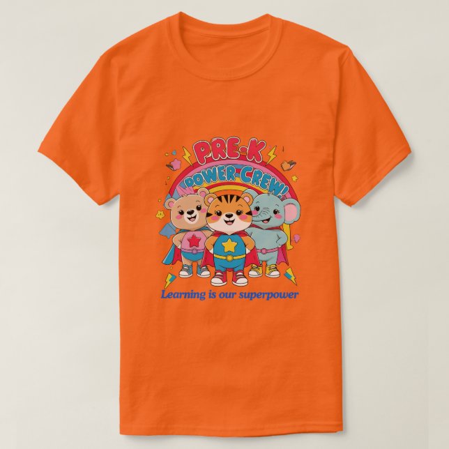 Pre-K Power Crew – Tiny but Mighty! T-Shirt (Design Front)