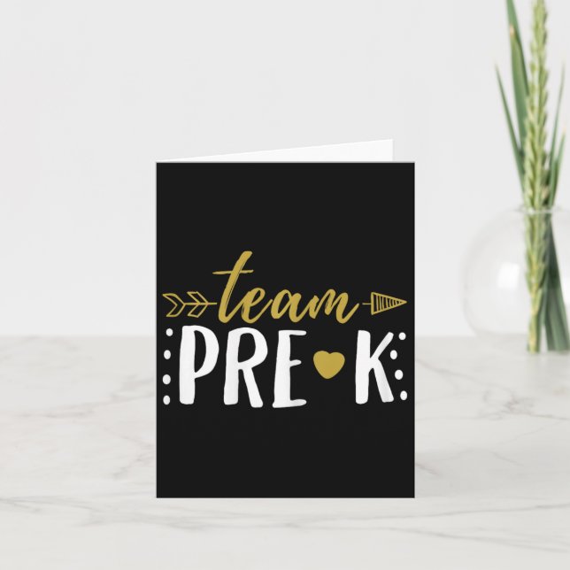 Pre-k Preschool Teacher Student Arrow  Card (Front)