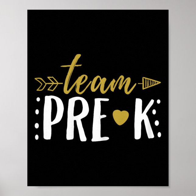 Pre-k Preschool Teacher Student Arrow  Poster (Front)