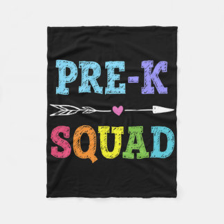 Pre K Squad Back To School Gift Preschool Teacher Fleece Blanket