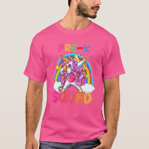 Pre K Squad Dabbing Unicorn Cute Back To School T-Shirt
