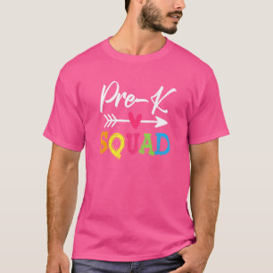 Pre K Squad First Day Of Preschool Back To School T-Shirt
