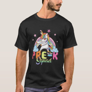 Pre-K Squad Flossing Unicorn Back To School Girls T-Shirt