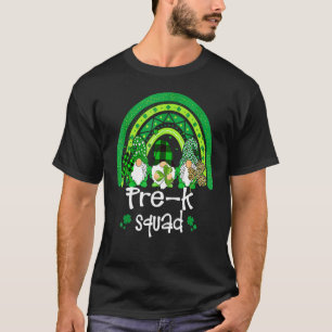 Pre K Squad Rainbow Gnome Happy St Patricks Day Te T-Shirt