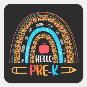 Pre K Square Sticker