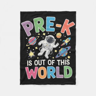 Pre-k Student Teacher Astronaut Space Back To Scho Fleece Blanket
