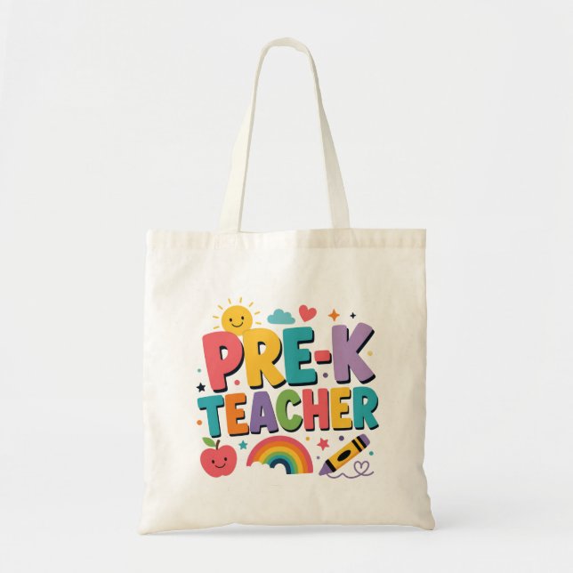Pre-K Teacher Appreciation Gift Tote Bag (Front)