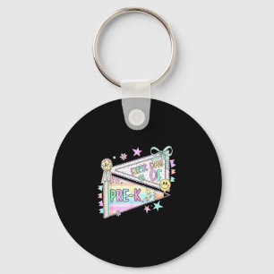 Pre-k teacher preschool pennant flag back to key ring