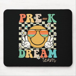 Pre-k Team Dream Teacher Retro Preschool Back To S Mouse Mat