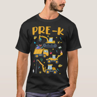 Pre-k Truck Construction Back To School Boys Kids  T-Shirt