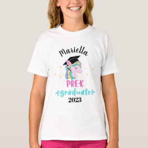Pre-K unicorn personalised graduate T-Shirt