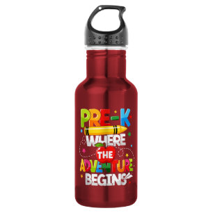 Pre-K Where The Adventure Begins Back to School 532 Ml Water Bottle