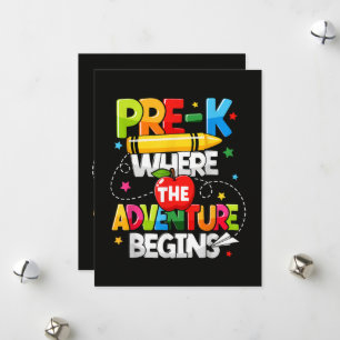 Pre-K Where The Adventure Begins Back to School Holiday Card