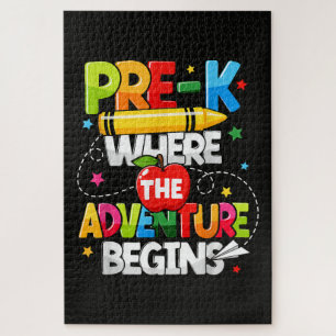 Pre-K Where The Adventure Begins Back to School Jigsaw Puzzle
