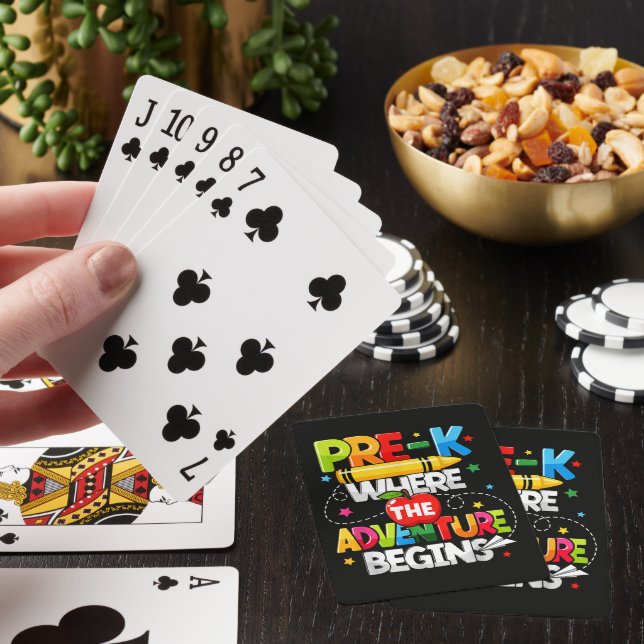 Pre-K Where The Adventure Begins Back to School Playing Cards (In Situ)