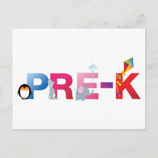 pre k word postcard
