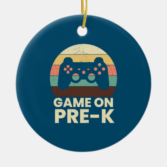 Pre Kindergarten Game On Pre Kindergarten Ceramic Tree Decoration (Front)